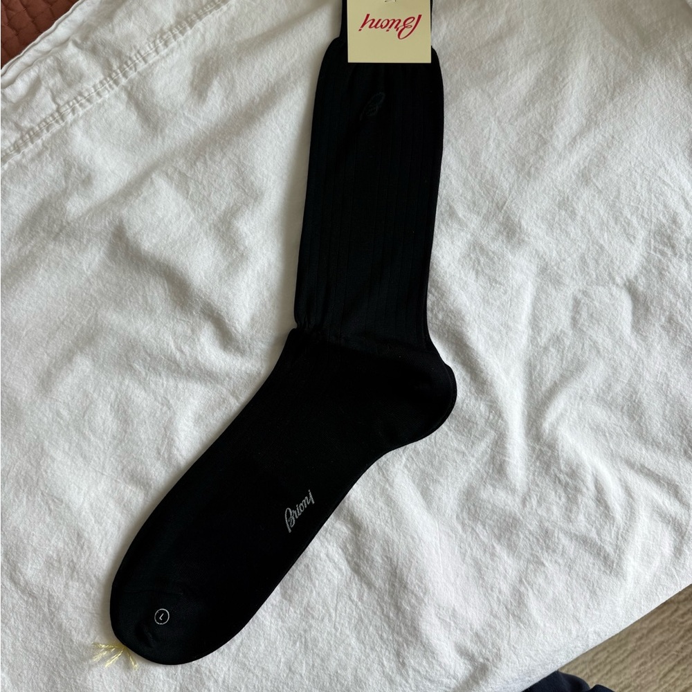 Brioni Black Men's Socks, large NWT